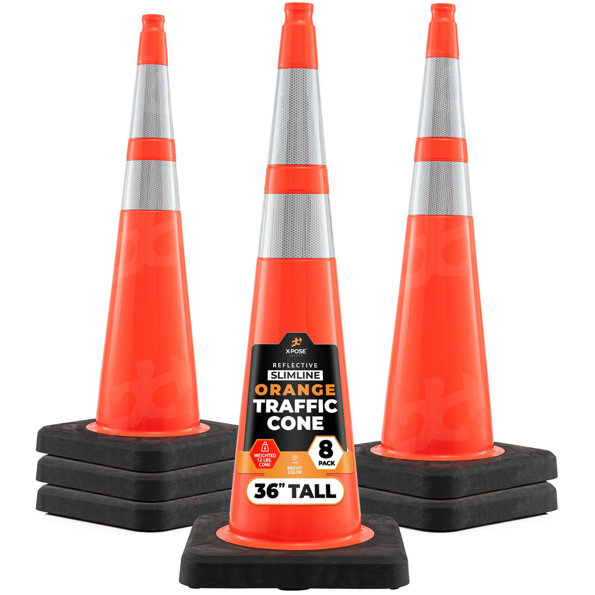 36" Slimline Orange Traffic Cone