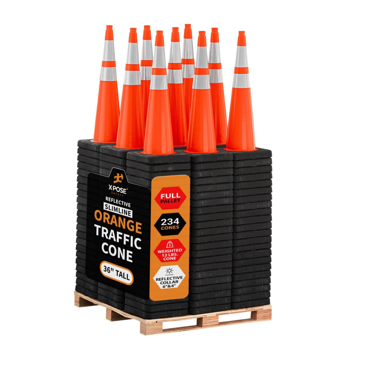 36" Slimline Orange Traffic Cone
