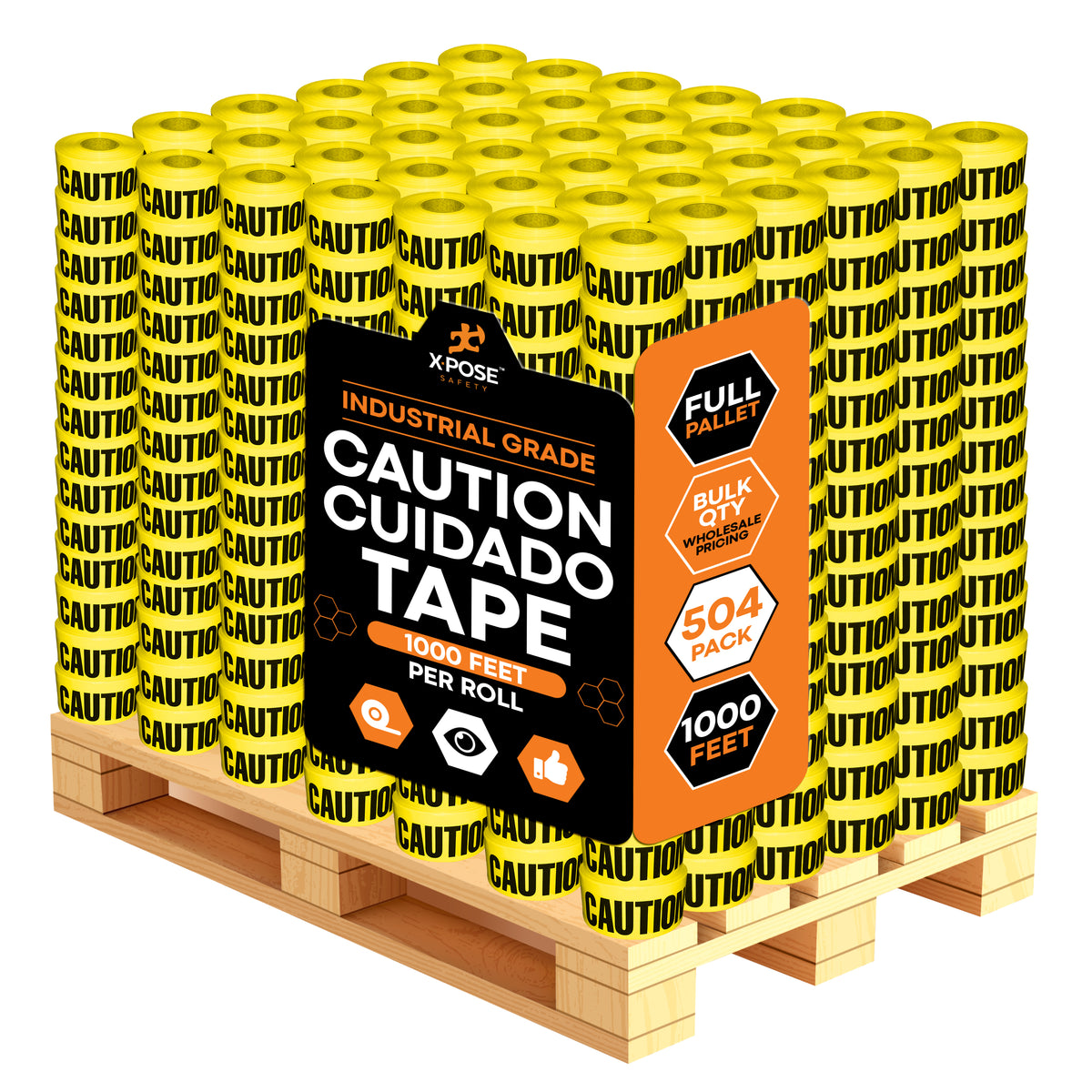 3" Barricade Tape Roll 1000 FT