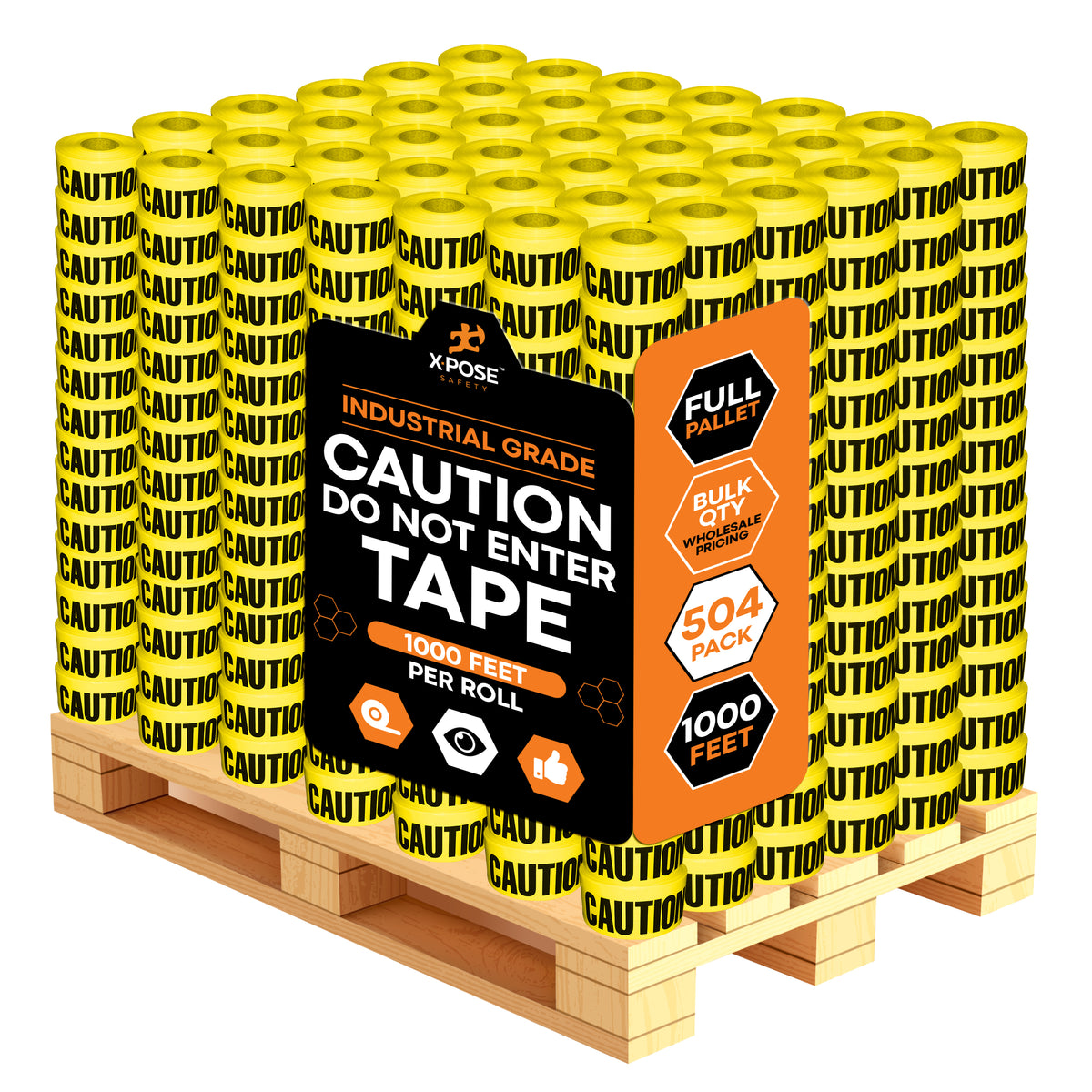 3" Barricade Tape Roll 1000 FT