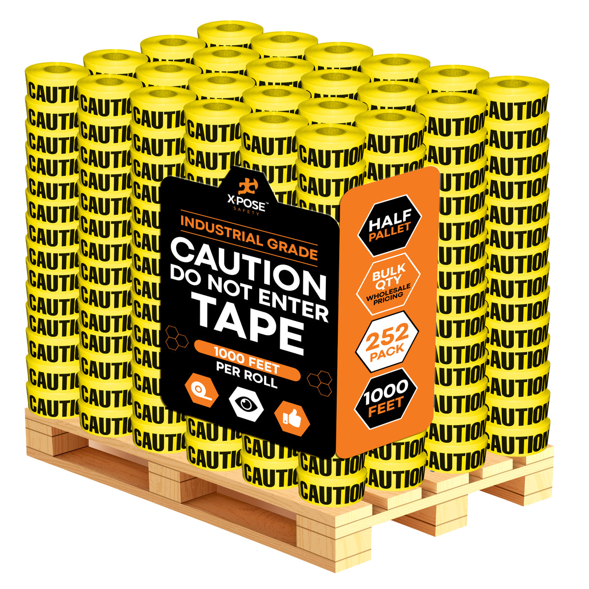 3" Barricade Tape Roll 1000 FT