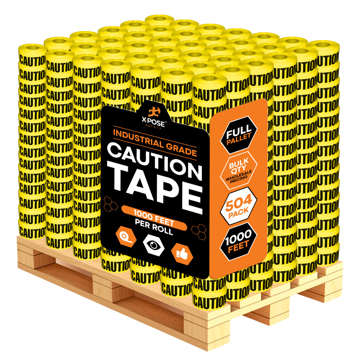 3" Barricade Tape Roll 1000 FT