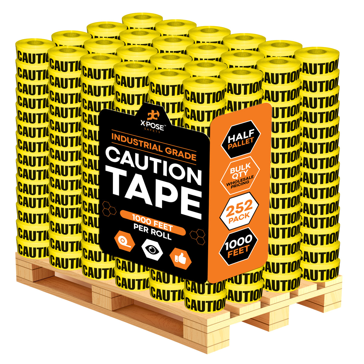 3" Barricade Tape Roll 1000 FT