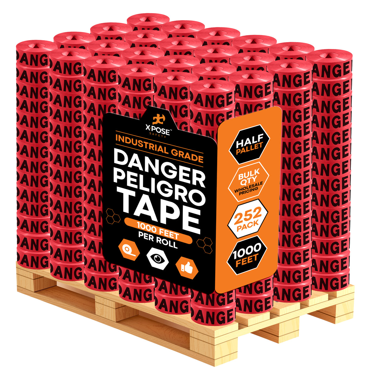 3" Barricade Tape Roll 1000 FT