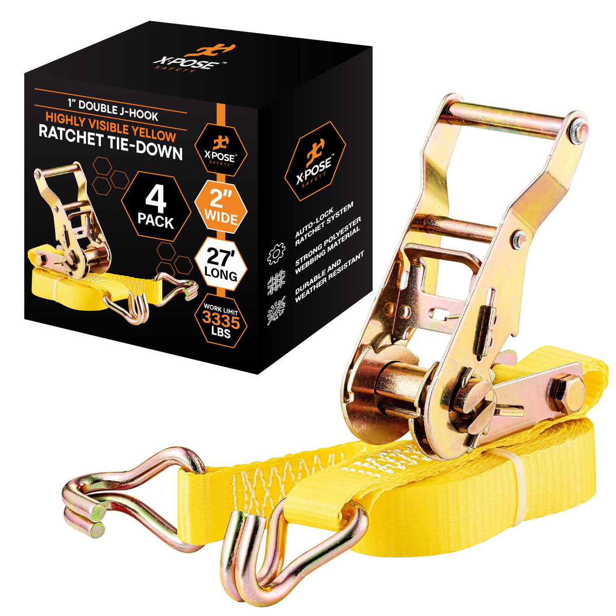 Heavy Duty Tie Down Ratchet Straps