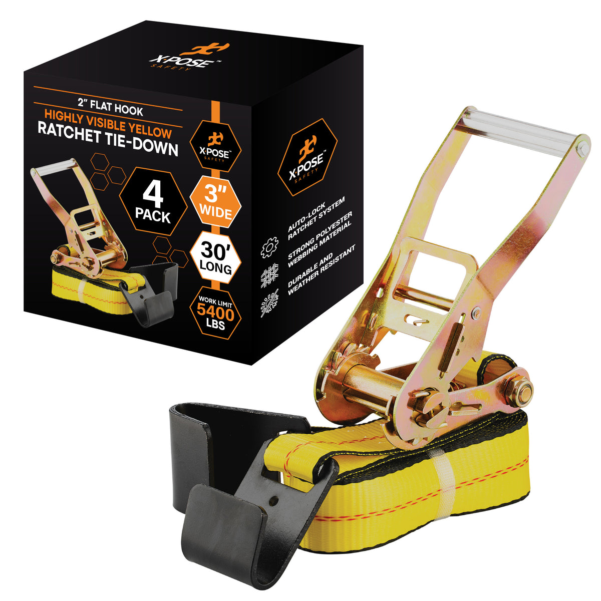 Heavy Duty Tie Down Ratchet Straps