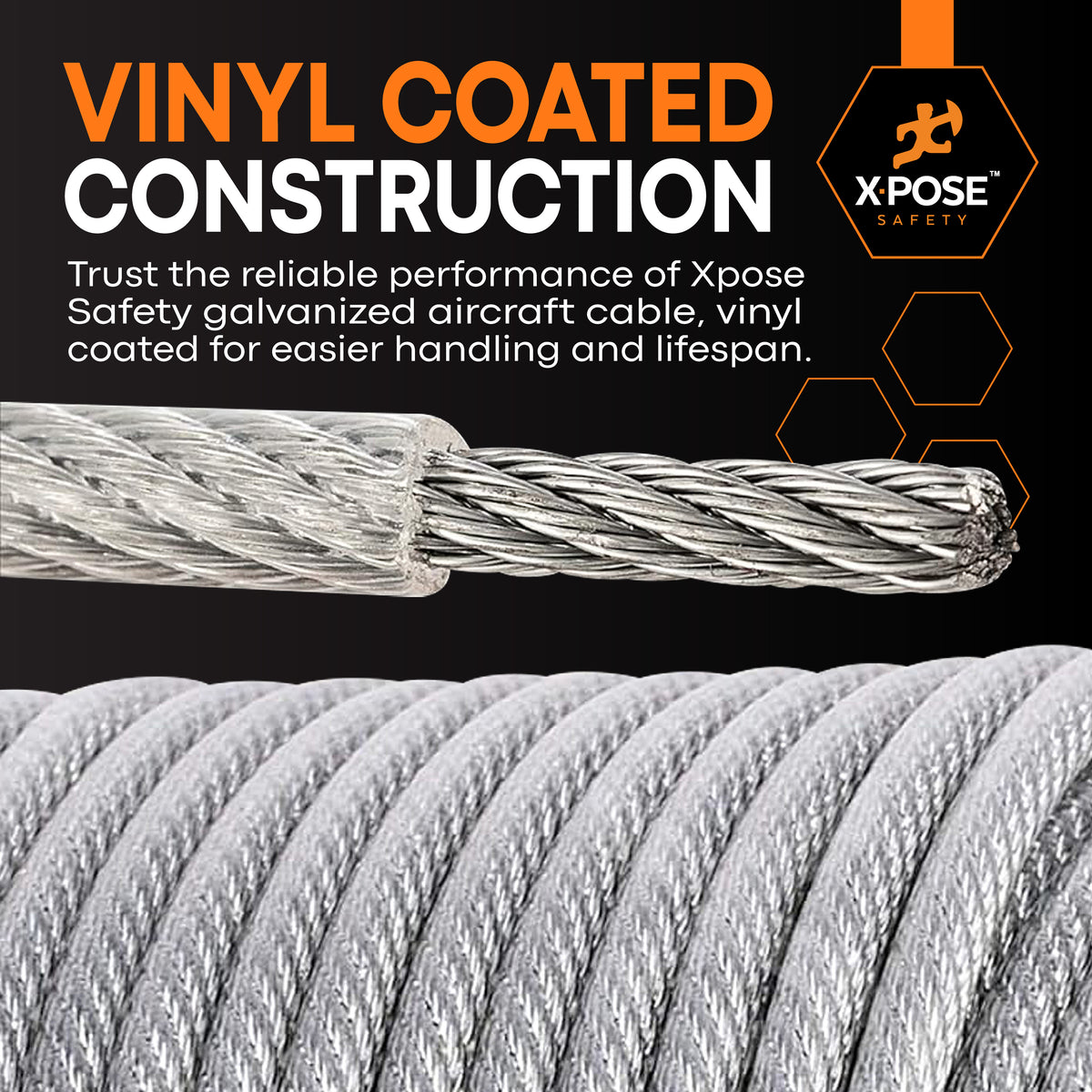 Vinyl Coated Galvanized Steel Aircraft Cable Wire