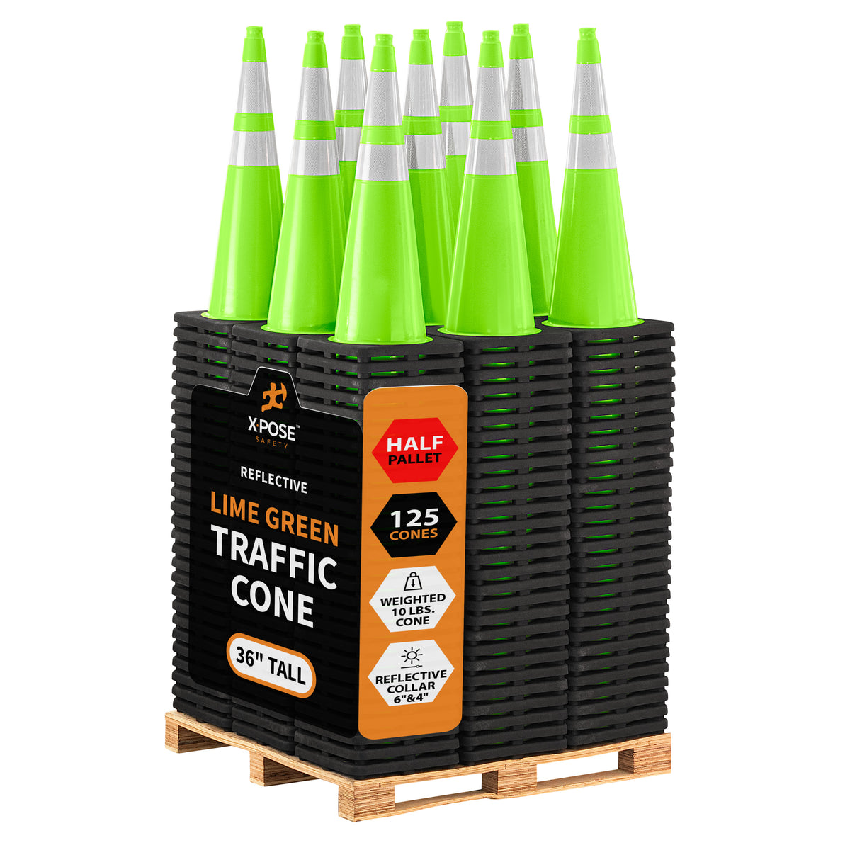 36" Lime Traffic Cone