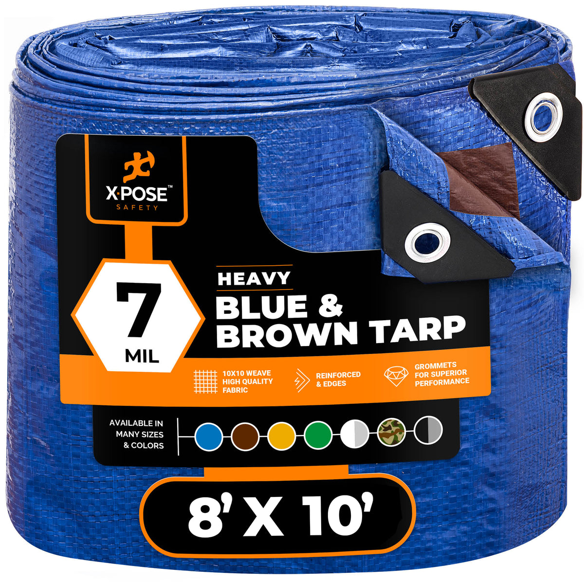 7 Mil Blue/Brown Heavy Tarp
