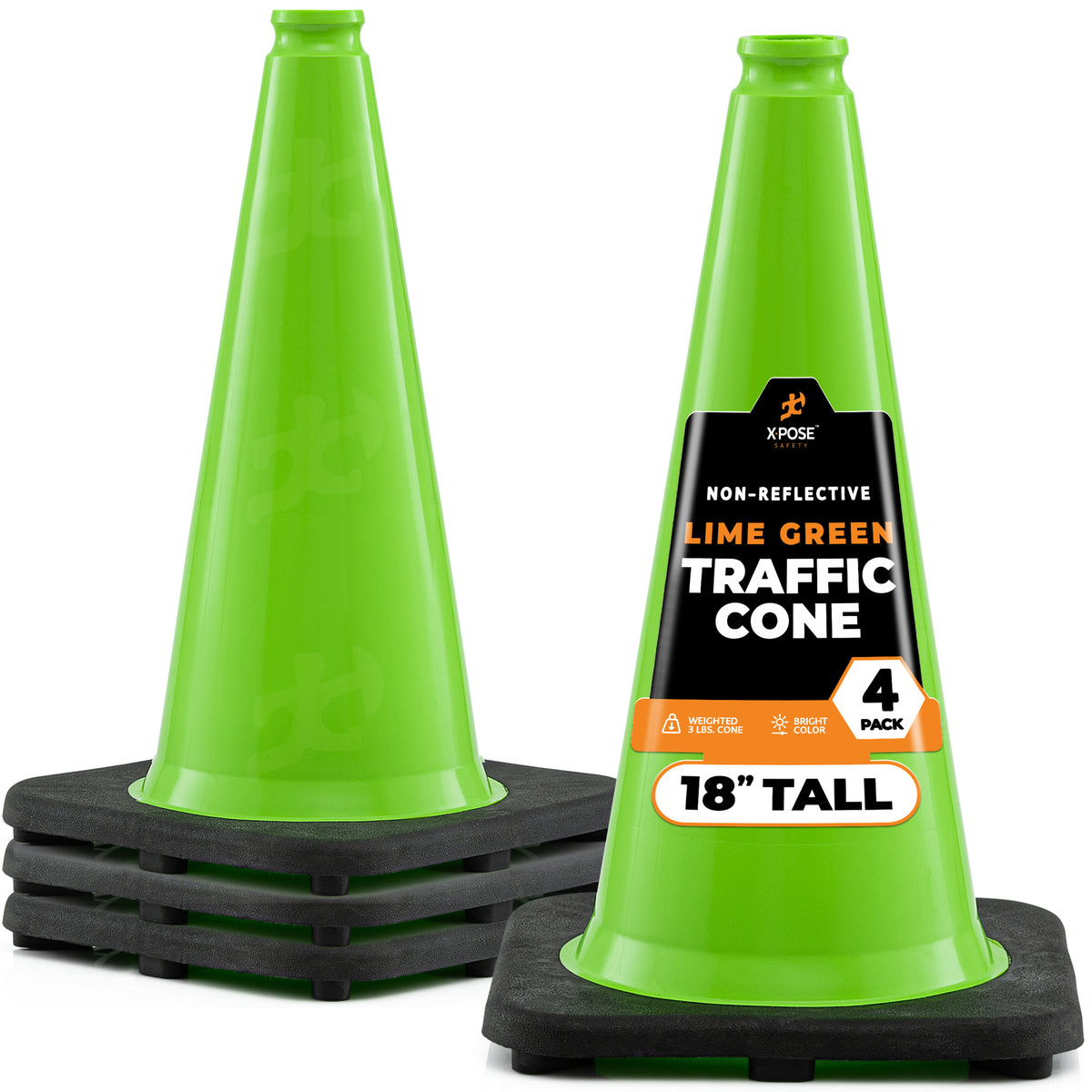 18" Lime Traffic Cone