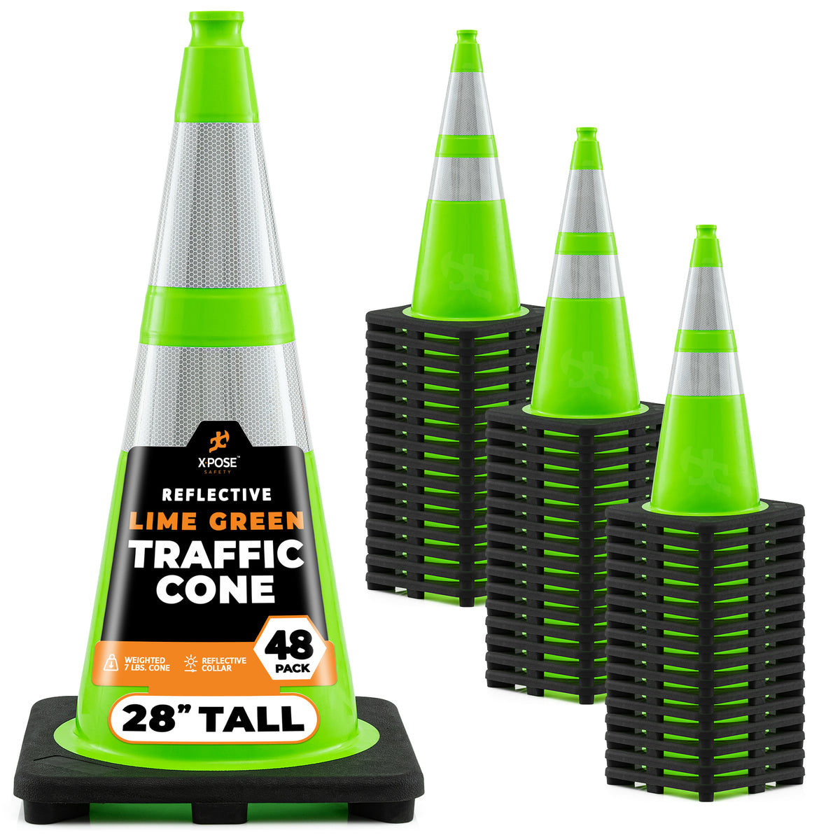 28" Lime Traffic Cone