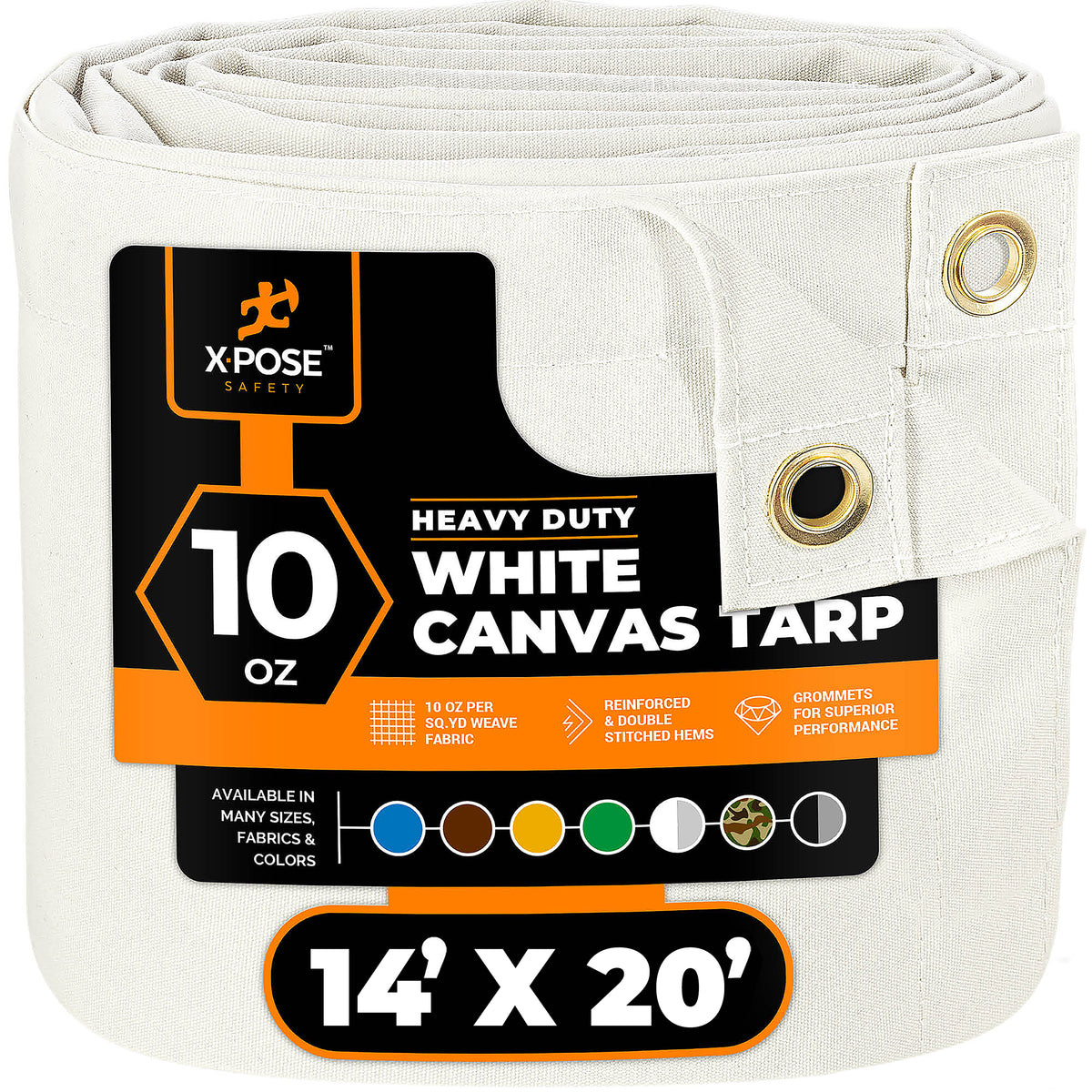 White Canvas Tarps 10oz
